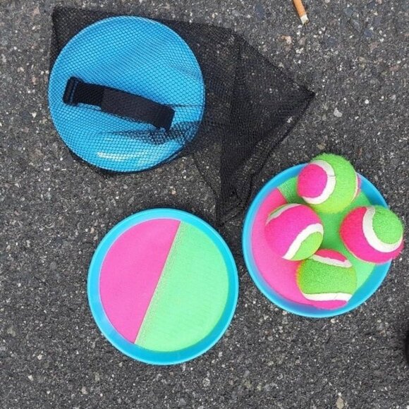 Toss and Catch Ball Set Beach Toys Pool Toys Outdoor Games Outdoor Toys - Picture 1 of 1